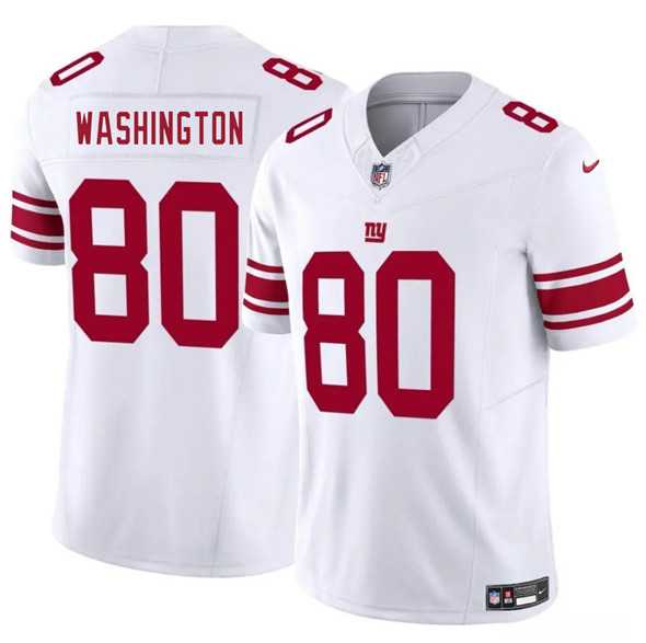 Men & Women & Youth New York Giants #80 Montrell Washington White 2025 F.U.S.E. Vapor Untouchable Limited Stitched Jersey->new york giants->NFL Jersey